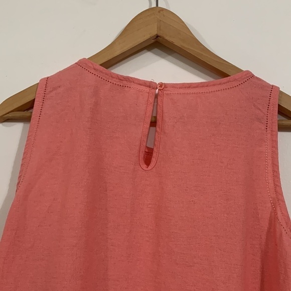 Cynthia Rowley Linen Dress Size S Color Peach - Picture 7 of 11